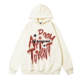 Men Graffiti Print Hoodie Casual Streetwear Letter Hoodie