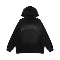 Men Gothic Print Hoodie Fashion Letter Streetwear Hoodie
