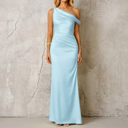 Women One Shoulder Slim Dress